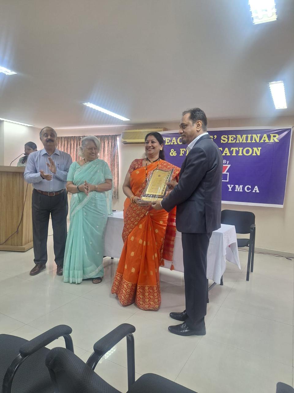 The Poona YMCA : Appreciation Certificate for Dedicated Services - Ms. Nitta Grover
