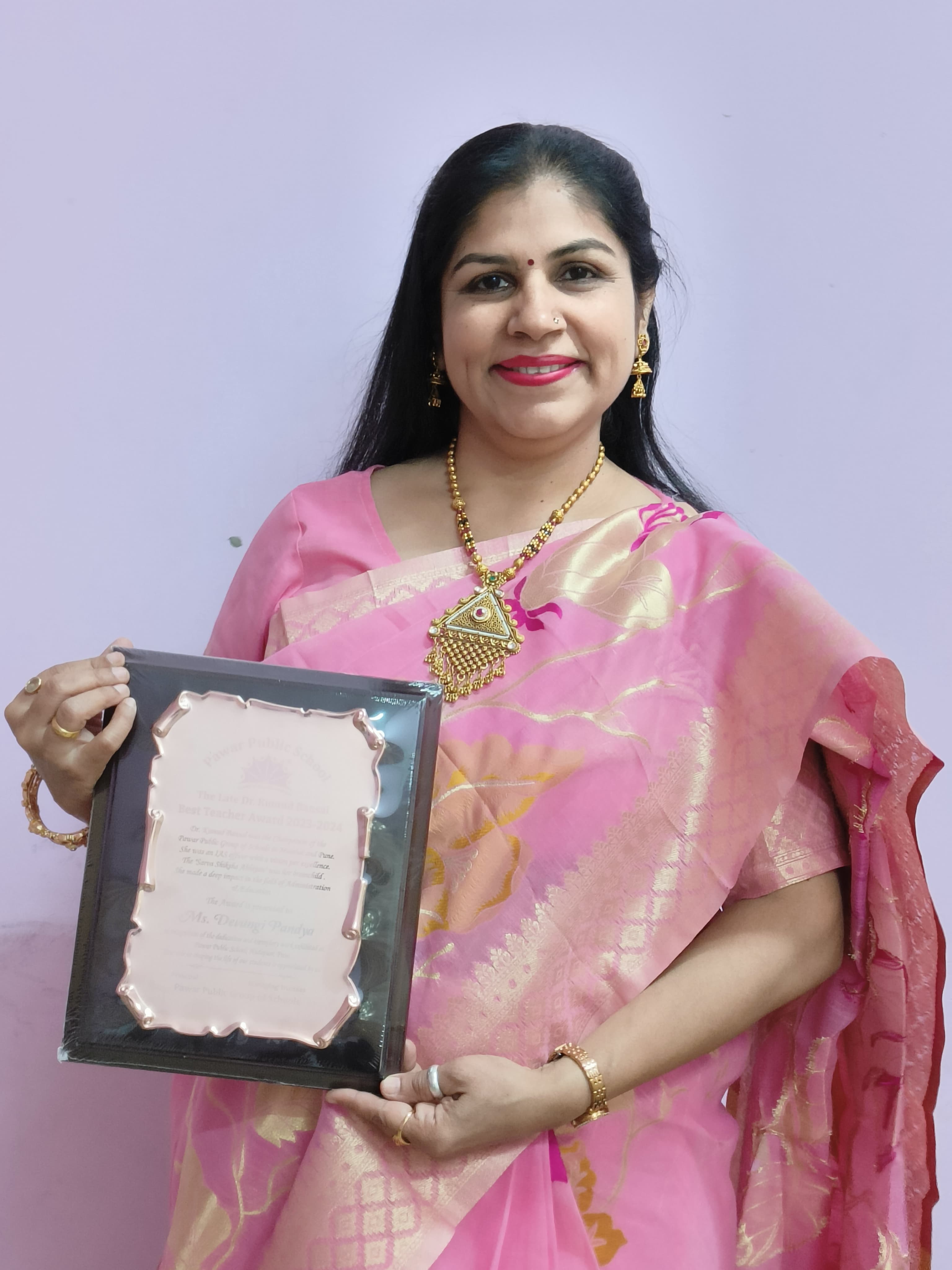 Late Dr. Kumud Bansal Best Teacher Award 2024-25 (Secondary) : Ms. Devangi Pandya