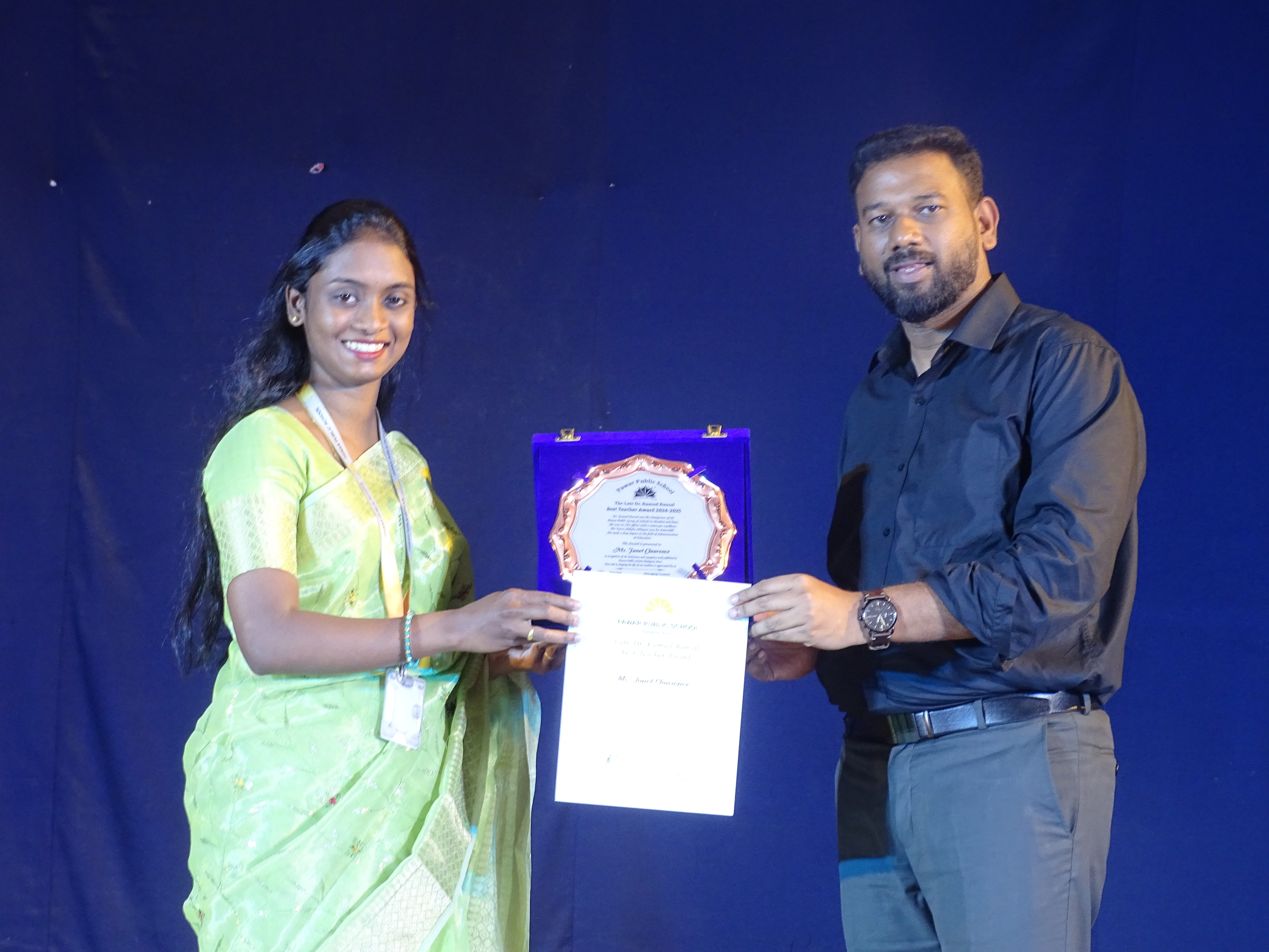 Late Dr. Kumud Bansal Best Teacher Award 2025 - 26 (Pre-Primary) : Ms. Janet Claurence