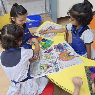 Painting On Newspaper